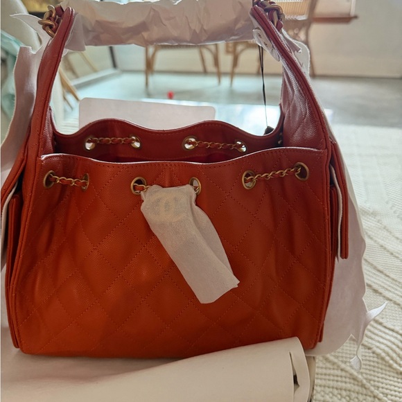CHANEL orange 25 mini NWt - Picture 5 of 5